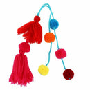 1pc Colorful Key Chain Bag Accessories Tassel Bag Purse Rainbow Charm Keych