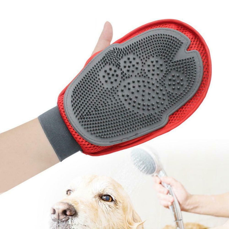 Dog Cat Bath Grooming Washing Clean Massage Glove Fur Cleaning Pet Hair Brush