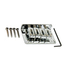 Chrome 4 String Bass Bridge Assembly for Guitar Bass Ukulele Parts with