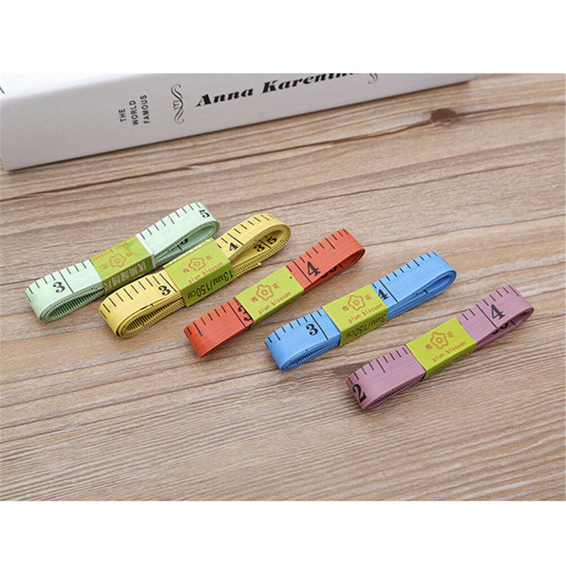 6Pcs 60" 150cm Body Measuring Ruler Sewing Cloth Tailor Tape Soft Measure Gw