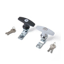 Boat Marine Garage Door Opener T Lock Handle + 2 keys Safe Lock Black