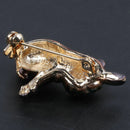 Cute Pug Dog Brooches Green Eyes Animal Corsage Pins Kids Girls Shirt Coat  F3D4