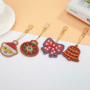 5pcs DIY Full Drill Special Shaped Diamond Painting Christmas Keyring Decor
