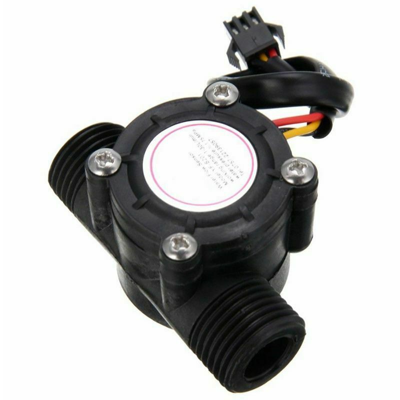 1/2 Inch Water Flow Sensor Control Fluid Flowmeter Counter 1-30L/Min For Ar