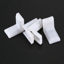 Cabinet 28mmx28mmx19mm Metal Plastic L Angle Bracket White 4Pcs