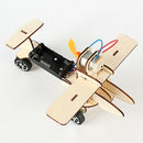 Children Kids Diy Electric Wood Racing Car Assembled Puzzles Scientific Exp