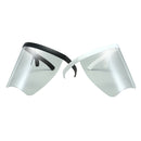Large Full Face Shield Goggles Clear Lens Sunglasses Flat Top Wrap Visor Black