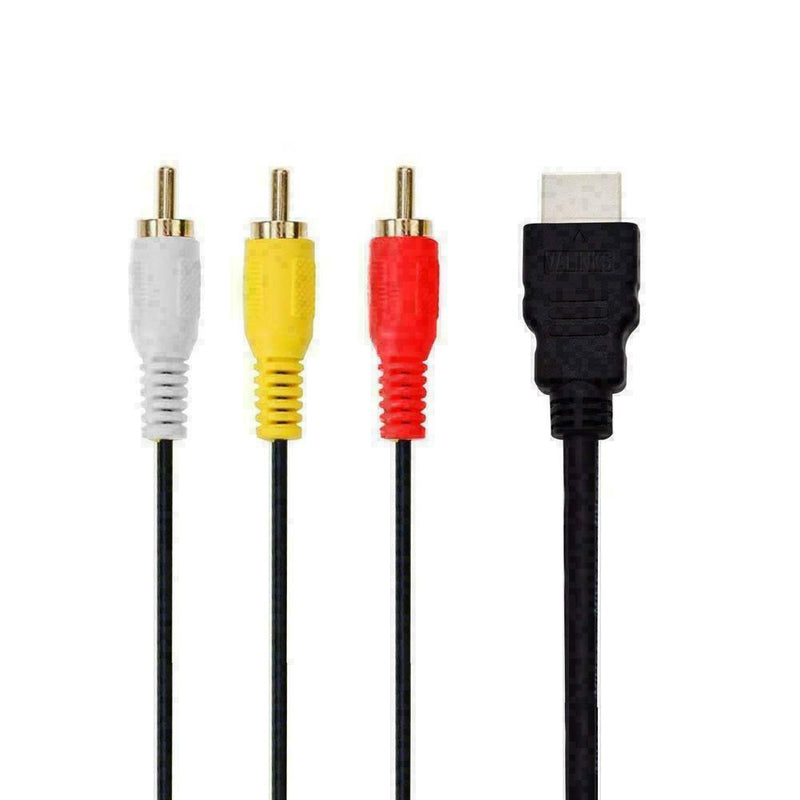5Ft HDMI Male to 3 RCA Video Audior Componen Convertet Cable AV Adapter