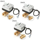 Ac220V Dn15 2 Way 3 Wires Motorized Ball Valve Electric Actuator With Manua C1N5