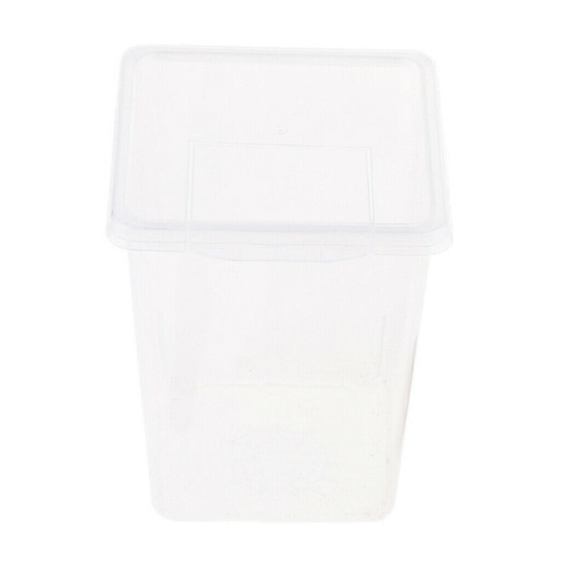 3x Plastic Insect Frog Spider Habitat Feeding Box Container Tank 3x3x4 inch