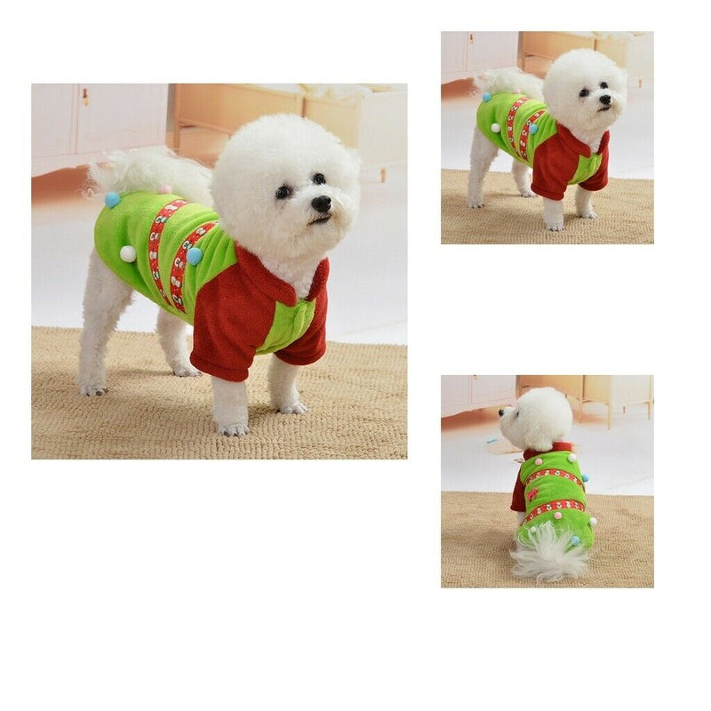 Pet Christmas Clothes Pet New Year Apparel Costume Party Decor Clothes S
