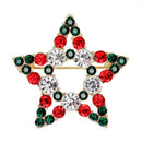 Great Star Crystal Rhinestone Snowman Christmas Brooch Pin Xmas Gift yxVGsp