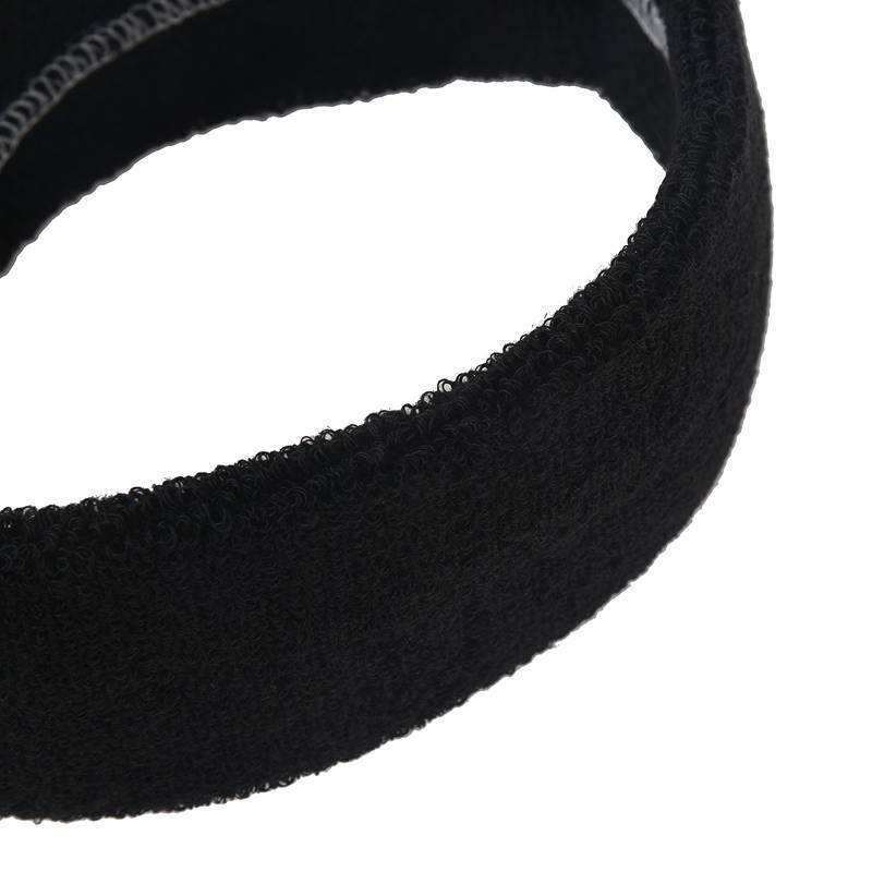 1PC Unisex Elastic Sweatband Headband Tennis Basketball Yoga Sport Color:Bl