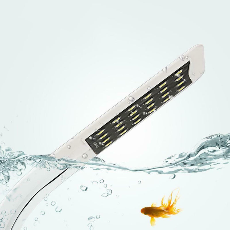 LED Waterproof Aquarium Light Tank Plant Grow Clip Lamp (Blue White White)