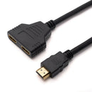 HDMI 2 Dual Port Y Splitter 1080P HDMI v1.4 Male to Double Female Adapter Ca_kz