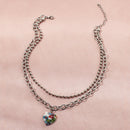 Punk Women Necklace Bead Chain Multi-layer Love Pendant Choker Jewelry Gift
