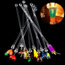 10pcs 23CM Cute Cocktail Sticks Drink Mixer Bar Stirring Mixing With Colorf B3Z3
