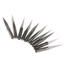 10Pcs 10 Degree 0.1mm Tip Tungsten Steel PCB Engraving Bits CNC Router Tool