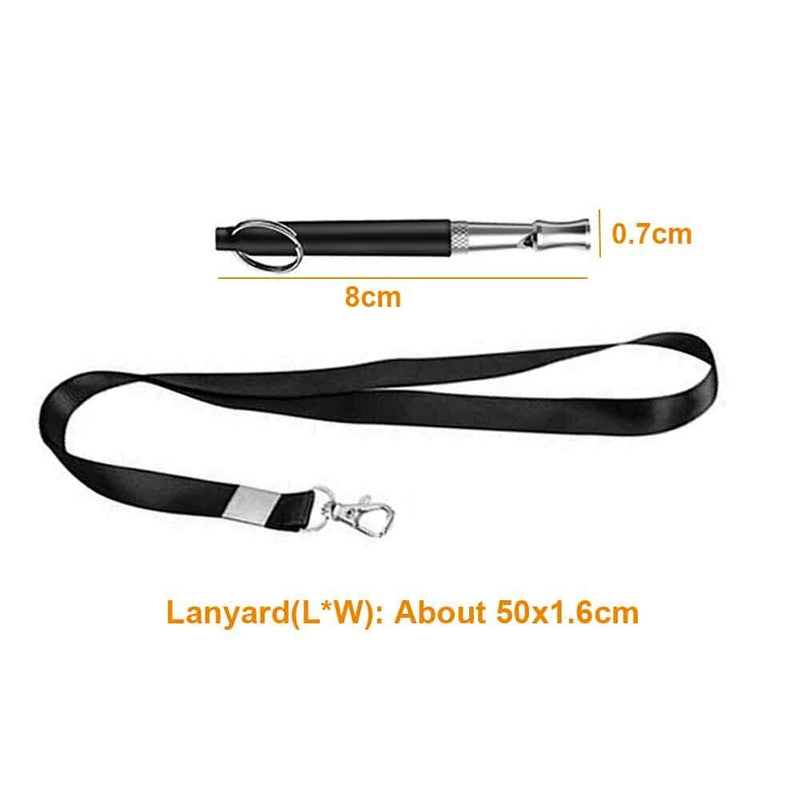 Dog Whistle Set Copper Adjustable Pitch Pet Training Clicker Silent Bark Control