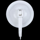 Household Wardrobe White Plastic 7cm Dia Suction Cup Single Hook Wall