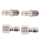 4Pcs 3/8inch Male and Female High Pressure Washer Brass Quick Connect Coupler