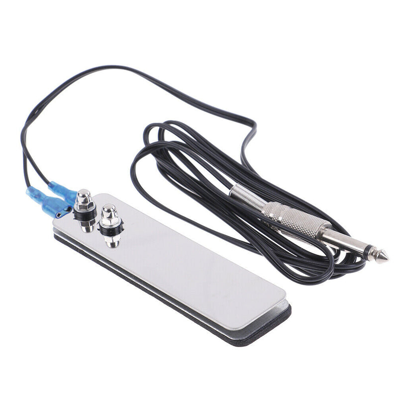 1X Black Line Tattoo Machine Power Supply Foot Pedal Switch Flat - Sil 3C