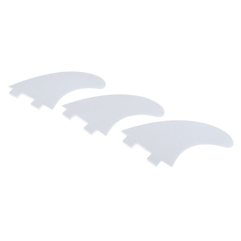 3pcs/Set Longboard Surfboard Surfing Fins Thruster for FCS/Future Base White