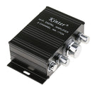 Mini Amplifier Audio 2.0CH DC 12V Play Stereo Sound Bass Treble Control