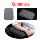 Grey Dust-proof PU Leather Car Armrest Pad Cover Auto Center Console Cushion Mat