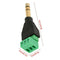 6.35mm 1/4 Stereo Audio Male to AV 3-Screw Terminal Female Adapter ConnectorH6S1