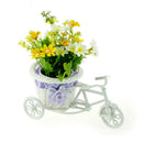 Excellent White Tricycle Bike Flower Basket Container For Flower Plant Decor J.