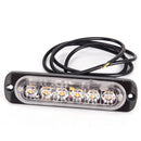 Amber 6 LED 18W Bar Car Truck Strobe Flash Emergency Warning Light Lamp 12V  Z