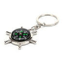Compass Rudder Key Chain Glossy Alloy Keychain Keyrings Gifts S3c&