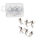 12pcs Mosquito Design Fly Fishing Dry Flies Bass Trout Salmon Lures Bait