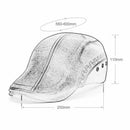 Jamont Light Coffee Men'S Pu Leather Beret Caps Winter Autumn New Male Adju I7K4