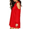 Summer Chiffon Fashion V-neck Women Dress Cold Sleeve Solid Dresses (5XL) A
