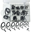75Pcs Fishing Rod Guide Tips Repair Kit 8 Size Carbon Ceramic Ring Diy Eye  R8R2