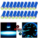 20x Blue T5 Wedge 5050 SMD LED Light For Dashboard Instrument Panel T5 17 18 27
