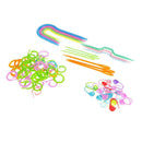 73Pcs Plastic Crochet Hooks Ring Circle Marker Knitting Kit Tool with Case