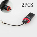 2PCS Simple USB 2.0 Micro SD TF Memory Card Reader Mini Adapter For Laptop PC TR