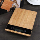 1X(5000G/1G 5Kg Wood Bamboo Hd Lcd Display Digital Scale Multi-Function Hd