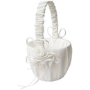 Flower Girl Basket Sea five star Wedding Collection Traditional White M9U9
