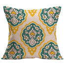 1X(Pack Of 4 Pillow Covers Decorative Flax Square Throw Pillow Covers Solid