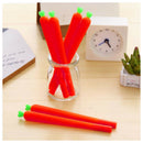 5 X Cartoon Carrot Effect Student Gel Ink Roller Ball Pen Ballpoint Office  Y1X4