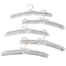 5x Clothes Hangers Satin Padded Luxury Soft Coat HangerFT