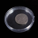 10 pcs Small round transparent plastic coin capsules box 27mm B6K2 O8F1 U1F1