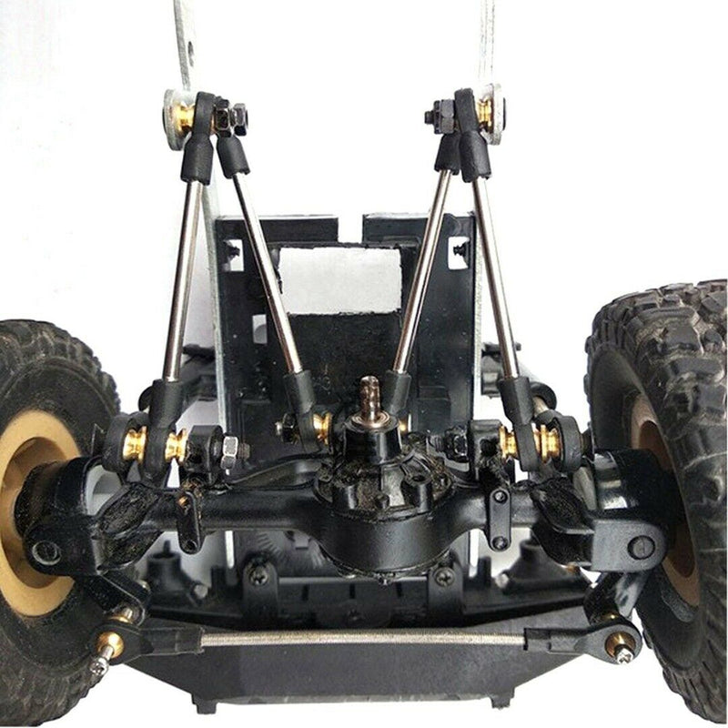 Metal Upgrade Pull Rod+Base Set For WPL B1 B24 B16 C14 C24 RC Truck Car DIY Kit