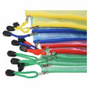10 Pcs Netting Surface A3 Document File Holder Zipper Bag Multicolor