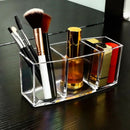 Transparent 3 Grid Acrylic Cosmetic Makeup Brush Holder Organizer Stand Disp Hn