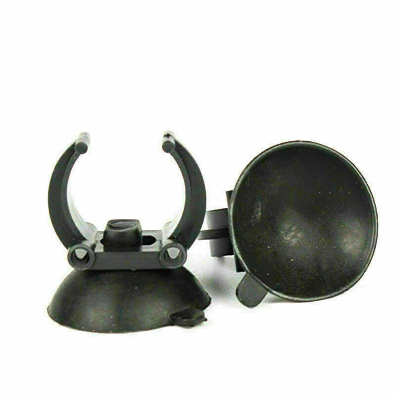 2Pcs Black Aquarium Cup Clip Sucker Tank Air Pump Heater Tubing Suction Hol Y8D3